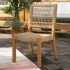 Cambridge Casual Sierra 2pc Teak Wood Outdoor Dining Chair: Weather-Resistant, Armless Design, Seats 2 - 3 of 4
