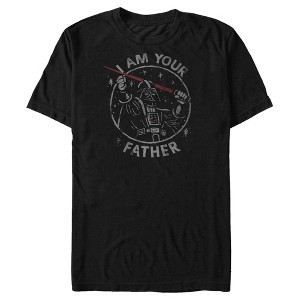 Men's Star Wars: A New Hope Darth Vader I Am Your Father Distressed Badge T-Shirt - 1 of 4