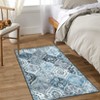 Washable Rug Vintage Floral Floor Carpet with Anti Slip Backing - 2 of 4