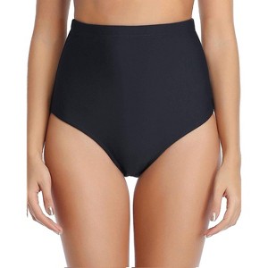 FIONECA Women Retro High Waisted Bikini Bottoms Tummy Control Swimsuit Bottoms - 1 of 4