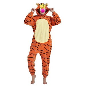 WOPET Tiger Onesie Pajamas for Adults & Teens - Unisex Animal Sleepwear, Cartoon Costume (Halloween/Christmas) - 1 of 1