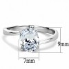 Slickblue Designer Solitaire Ring, Stainless Steel Band, Polished Finish, Clear CZ, Women’s Sizes 5–10 - 2 of 4