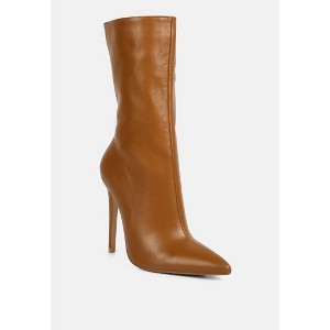 NAGINI Over Ankle Pointed Toe High Heeled Boot in Tan Women - 1 of 4