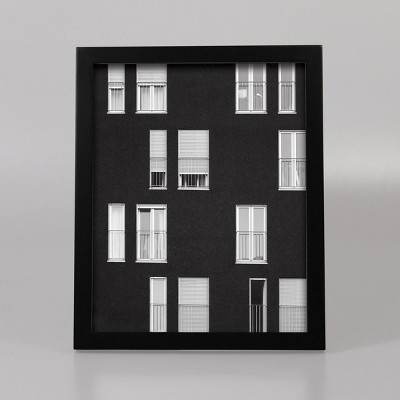 8" x 10" Thin Single Picture Frame Black - Threshold™: Modern Style, MDF, Glass Glazing, Wall/Tabletop Display