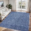 Washable Rugs Rug for Living Room,Modern Solid Rug with Non Slip Backing,Plain Carpet for Bedroom,Distressed Stain Resistant Accent Carpet - 2 of 4