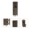 HomeRoots 73" Dark Brown Wood Corner Bar Cabinet With One Drawer - 4 of 4