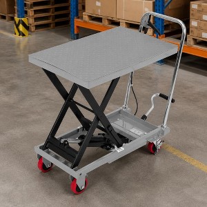 Hydraulic Scissor Lift Table Cart, 330/500 lb Capacity, Manual ...