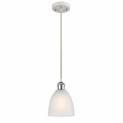 Castile - 1 Light Cord Hung Mini Pendant In Industrial Style-9 Inches Tall and 6 Inches Wide