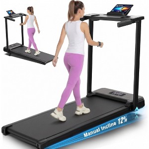 美品‼️AZsports 12×3.5 +45 4-100 YOUNGFIT 3.5HP Foldable Walking Pad Treadmill with 12% Incline