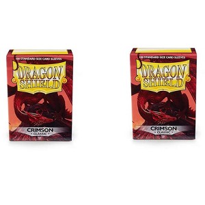 Dragon Shield 2 Packs Dragon Shield Classic Crimson Standard Size 100 ct Card Sleeves Individual Pack - 1 of 4