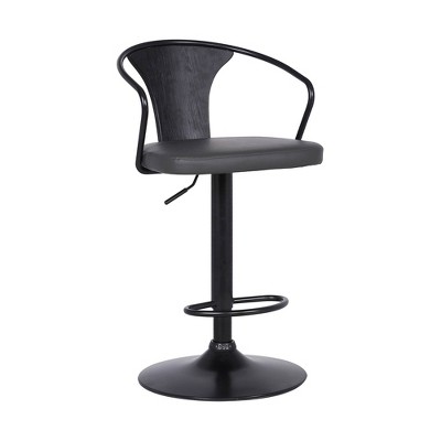 Eagle Adjustable Barstool Gray/Black - Armen Living