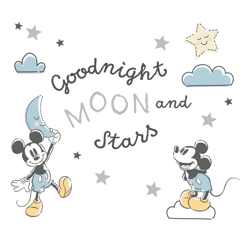 Lambs & Ivy Disney Baby Moonlight Mickey Mouse Blue/Black Wall Decals/Stickers, 1 of 6