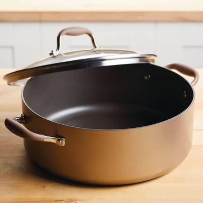 Bronze Hard-Anodized Aluminum 7.5-Quart Nonstick Stockpot with Lid