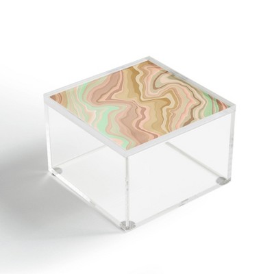 Marta Barragan Camarasa Abstract A sea of dunes I 4" x 4" Acrylic Box - Deny Designs