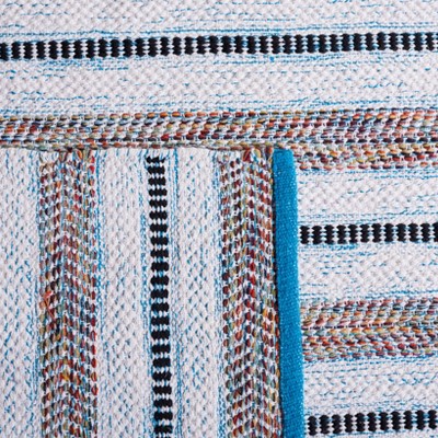 Ivory Cotton Flat Woven Handmade Rectangular Rug
