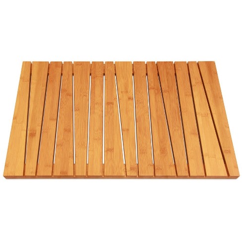 Bamboo shower clearance mat