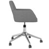 vidaXL Swivel Office Chair Light Gray Fabric - 4 of 4