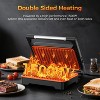 YASHE Panini Grill Press, 1200W Sandwich Maker with Non-Stick Cast Aluminum Plates, Fits 2 Slices, 180° Opening, Easy to Clean, Versatile Use - 4 of 4