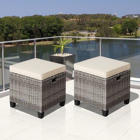 Jammie Outdoor Wicker Pool Storage Bin