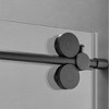 Serene Valley 52 x 74 Inch Big Roller Frameless Sliding Stainless Steel Shower Door with Superclear 3/8 Inch Tempered Glass, Matte Black - 4 of 4