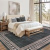 Modern Bordered Area Rug Machine Washable Area Rug Stain Resistant Easy Cleaning Indoor Carpet - 2 of 4