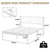 Jojoka Metal Platform Bed Frame with Wave Wood Headboard, Noise-Free, Heavy Duty Slats, 12.6” Underbed Storage, No Box Spring Needed - 2 of 4