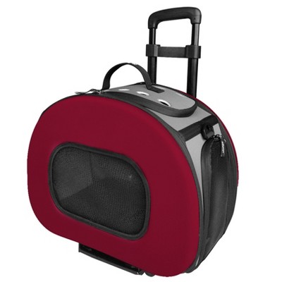Munora Tough-Shell Wheeled Collapsible Pet Carrier - 17.8" Length, Multiple Colors