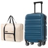 YONWAY 20-Inch Hardshell ABS Sets, Checked Spinner Luggage Set Lightweight Travel Luggage with Foldable Duffel Bag - 2 of 4
