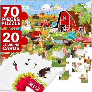 QUOKKA Search and Find Puzzles for Kids Ages 4-6 - Riddle Kids Puzzles 6-8 Years Old - 70 Unique Pcs | 20 Illustrated Cards | Children Themes - 1 of 1