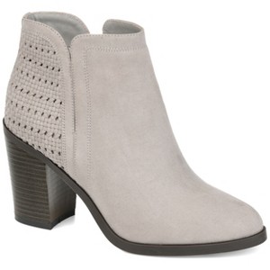 Journee Collection Womens Jessica Inside Zip Stacked Heel Booties - 1 of 4