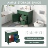 30" Bathroom Vanity with Sink Top, Cabinet with Door and Two Drawers, Solid Wood Frame For Small And Medium Restroom Freestanding Vanity Cabinet - 2 of 4