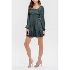 August Sky Women's Square Neck Ruffle Trim Mini Dress - 3 of 4