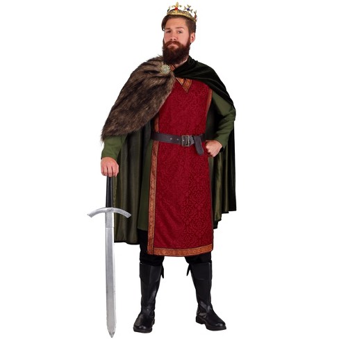 Halloweencostumes.com Medium Men Medieval King Costume For Adults, Red ...