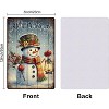 Lomsoe Christmas Snowman Metal Tin Sign 8x12in "Merry Christmas" Vintage Painting Tin Signs Wall Poster Plaque Christmas Gift - 2 of 4