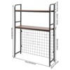 YIYIBYUS Bookcase 2-Tier Multipurpose Countertop Display Shelf Adjustable Wood Rack Organizer - Black - 3 of 4