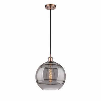 Rochester - 1 Light Cord Hung Mini Pendant In Industrial Style-13.38 Inches Tall and 12 Inches Wide