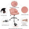 Yaheetech Set of 2 Swivel Upholstered Desk Chair with Tufted Shell-Shaped Back and Adjustable Seat Height - 4 of 4