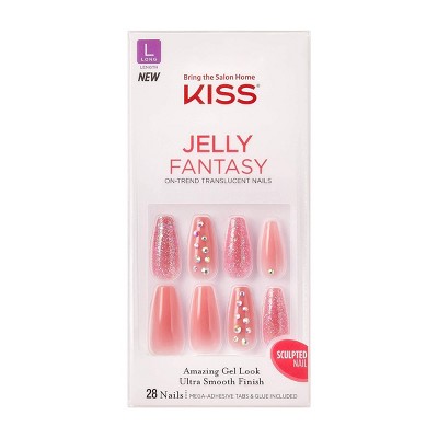 Kiss Jelly Fantasy Sculpted Gel Nails - Be Jelly - 28ct