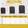 Lyngins 22/26/30 Inch 3PCs Softside Luggage Sets with Spinner Wheels,TSA Lock,Adjustable Handle,Lightweight Expandable Suitcases for Trip - 3 of 4