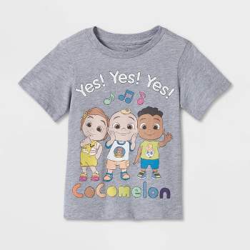 Toddler Boys' Cocomelon Short Sleeve T-Shirt - Gray