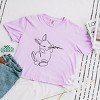 Simply Sage Market Hand Drawn Bunny Boxy Crop Top - 2 of 4