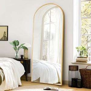 CENGHU 64"x 24" Freestanding Mirror Floor Mirror Aluminum Alloy Frame Full Length Mirror for Living Room Bedroom, Entryway - 1 of 4