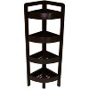 eHemco 4 Tier Bamboo Corner Storage Shelf, 31.5 Inches, Espresso - 3 of 4