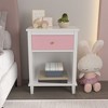 NicBex 2-Tier Nightstand Bedside End Table with Drawer Storage Shelf for Bedroom & Living Room - 4 of 4