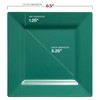 Smarty Had A Party 6.5" Hunter Green Square Plastic Cake Plates - 120 Sets - 3 of 4