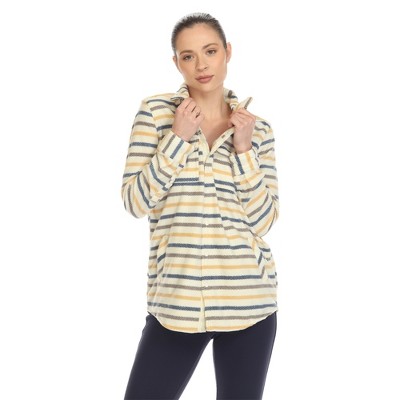 Women's Lightweight and Soft Flannel Plaid  - White Mark