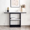NicBex Faux Marbling Console Table for Entryway,Stylish Entryway Table with Metal Frame & Adjustable Feet,Sofa Table for Living Room,Corridor,Entrance - 2 of 4