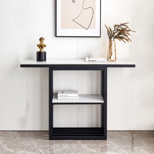 NicBex Modern Console Table with Metal Frame Entryway Table with Adjustable foot pads Side Table for Entrance, Corridor, Living Room - 1 of 4