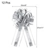 Unique Bargains Large Pull Bow Metallic Gift Wrapping Ribbon for Wedding 12 Pcs - 2 of 4