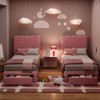 Twin Bed Frame with Storage Drawer and Headboard, Velvet Upholstered Twin Platform Bed Frame for Girls, Strong Wooden Slats Support, Noise-Free - 4 of 4